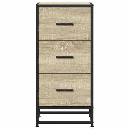 Sideboard Sonoma Oak 35.5x35x76 cm Engineered Wood and Metal