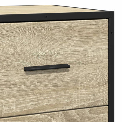 Sideboard Sonoma Oak 35.5x35x76 cm Engineered Wood and Metal