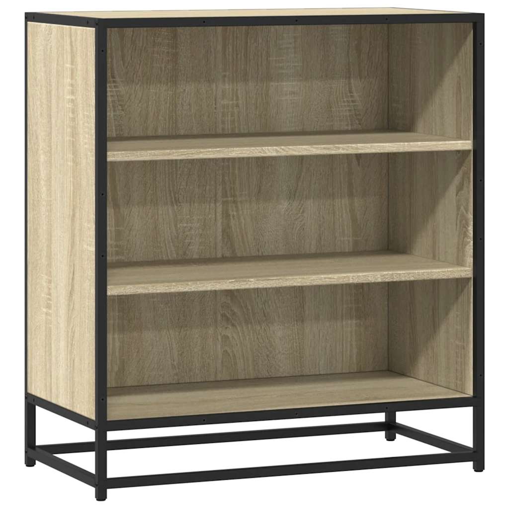 Sideboard Sonoma Oak 68x35x76 cm Engineered Wood and Metal