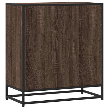 Sideboard Brown Oak 68x35x76 cm Engineered Wood and Metal