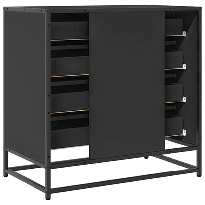 Drawer Cabinet Black 70x41x70 cm Engineered Wood