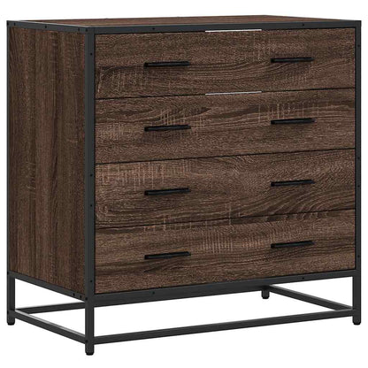 Drawer Cabinet Brown Oak 70x41x70 cm Engineered Wood