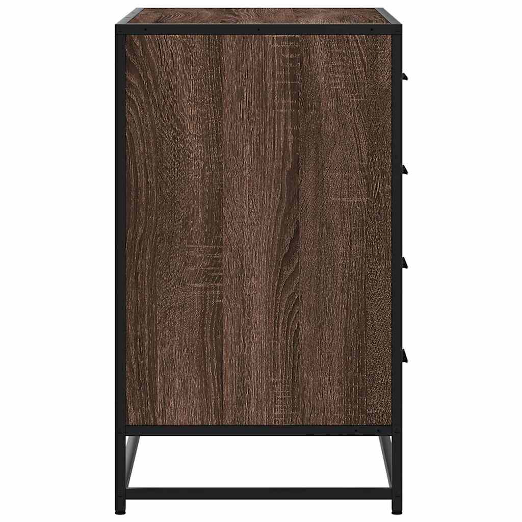 Drawer Cabinet Brown Oak 70x41x70 cm Engineered Wood