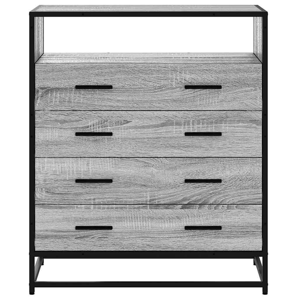 Drawer Cabinet Grey Sonoma 70x41x70 cm Engineered Wood