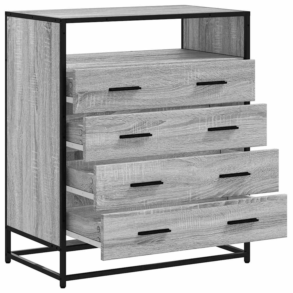 Drawer Cabinet Grey Sonoma 70x41x70 cm Engineered Wood