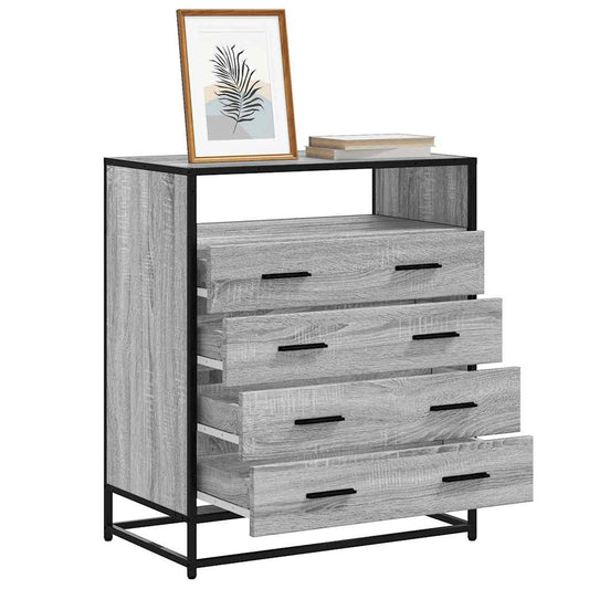 Drawer Cabinet Grey Sonoma 70x41x70 cm Engineered Wood