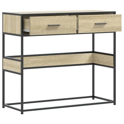 Console Table Sonoma Oak 90x35x80 cm Engineered Wood