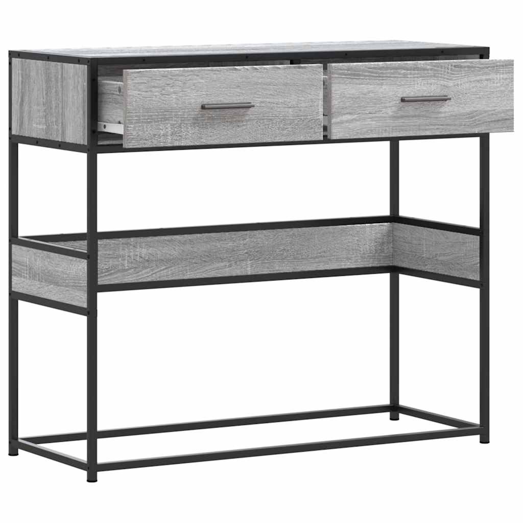 Console Table Grey Sonoma 90x35x80 cm Engineered Wood