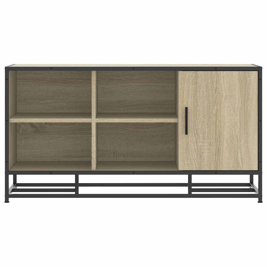 Shoe Bench Sonoma Oak 100x40x53.5 cm Engineered Wood and Metal