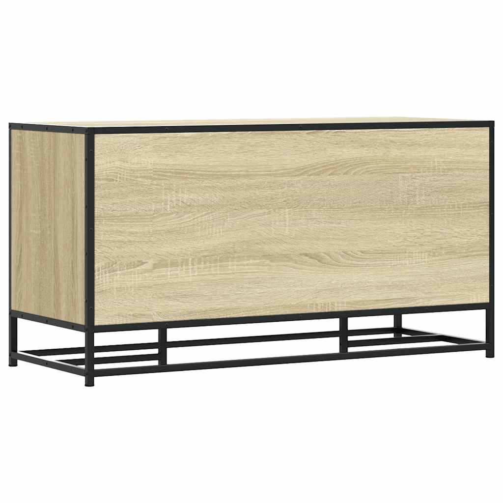 Shoe Bench Sonoma Oak 100x40x53.5 cm Engineered Wood and Metal