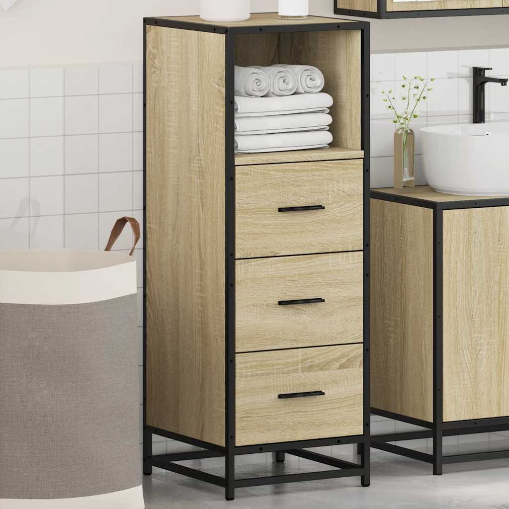 Bathroom Cabinet Sonoma Oak 35x37.5x100 cm Engineered Wood