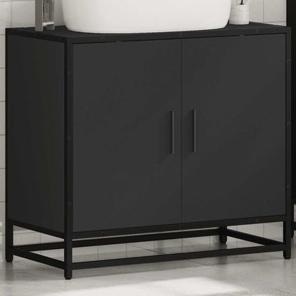 Bathroom Sink Cabinet Black 65x33x60 cm Engineered Wood