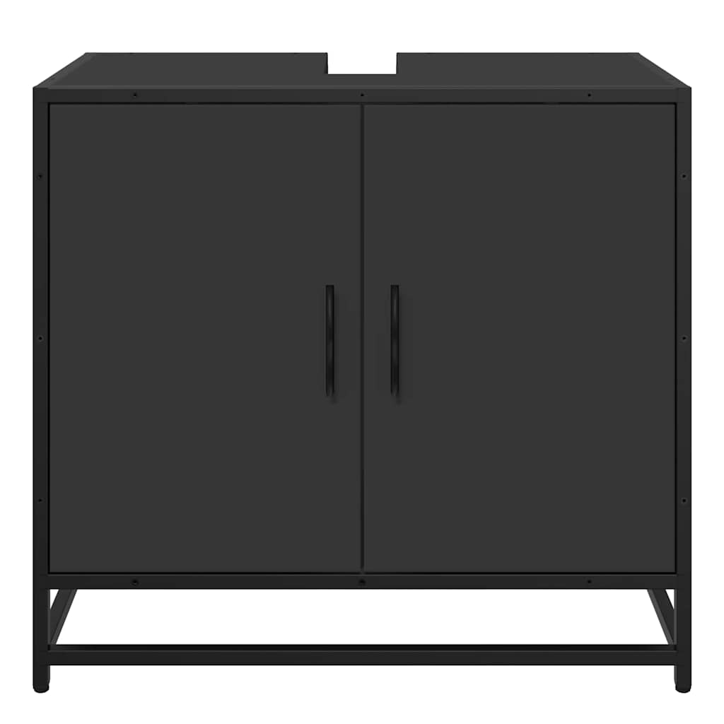 Bathroom Sink Cabinet Black 65x33x60 cm Engineered Wood