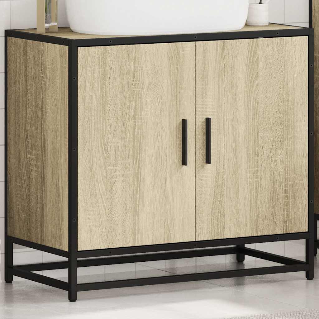 Bathroom Sink Cabinet Sonoma Oak 65x33x60 cm Engineered Wood