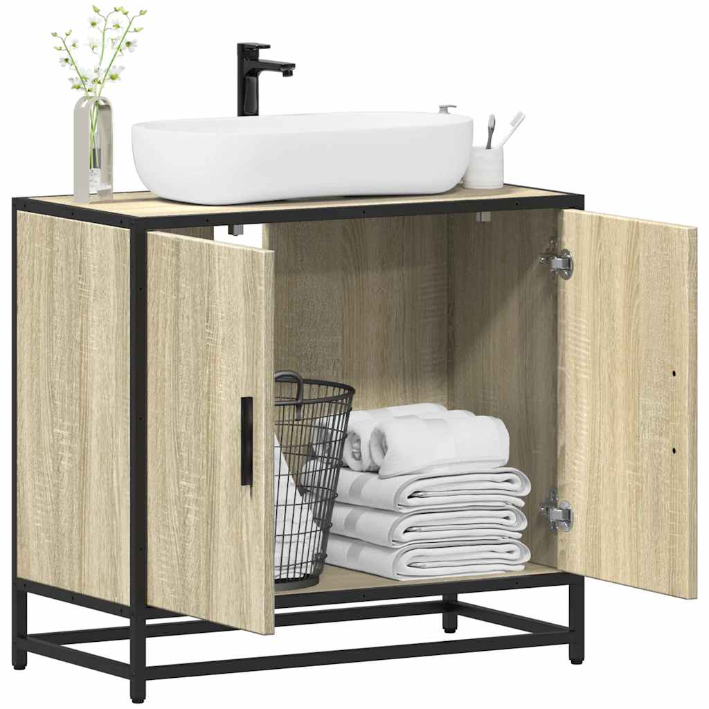 Bathroom Sink Cabinet Sonoma Oak 65x33x60 cm Engineered Wood