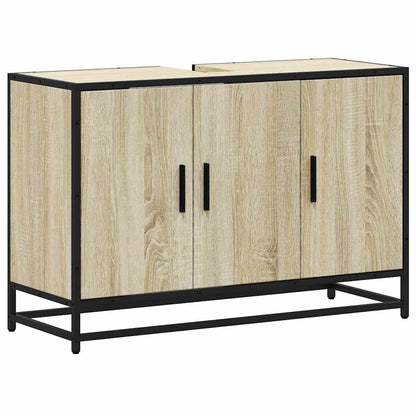 Bathroom Sink Cabinet Sonoma Oak 90x33x60 cm Engineered Wood