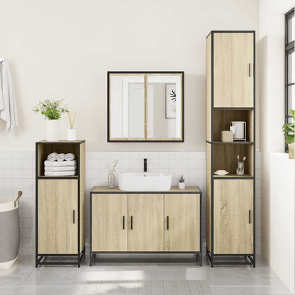 Bathroom Sink Cabinet Sonoma Oak 90x33x60 cm Engineered Wood