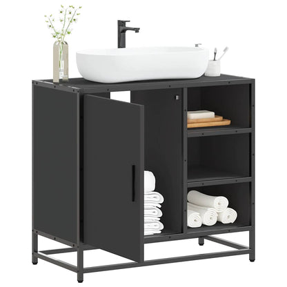 Bathroom Sink Cabinet Black 65x33x60 cm Engineered Wood