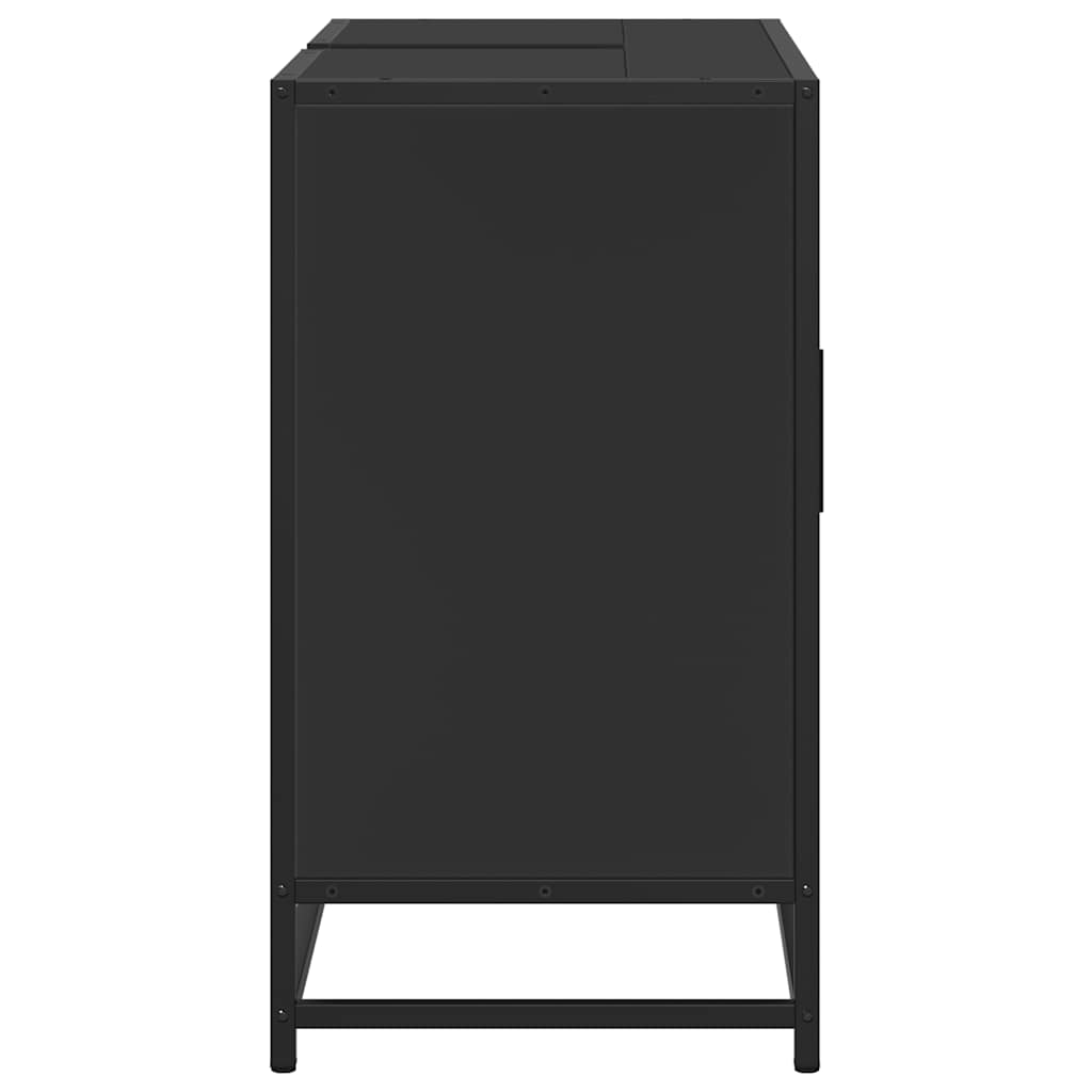 Bathroom Sink Cabinet Black 80x33x60 cm Engineered Wood