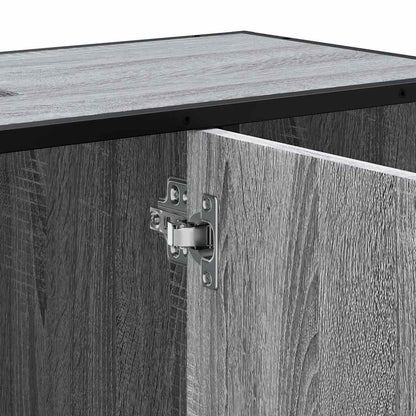 Bathroom Sink Cabinet Grey Sonoma 80x33x60 cm Engineered Wood