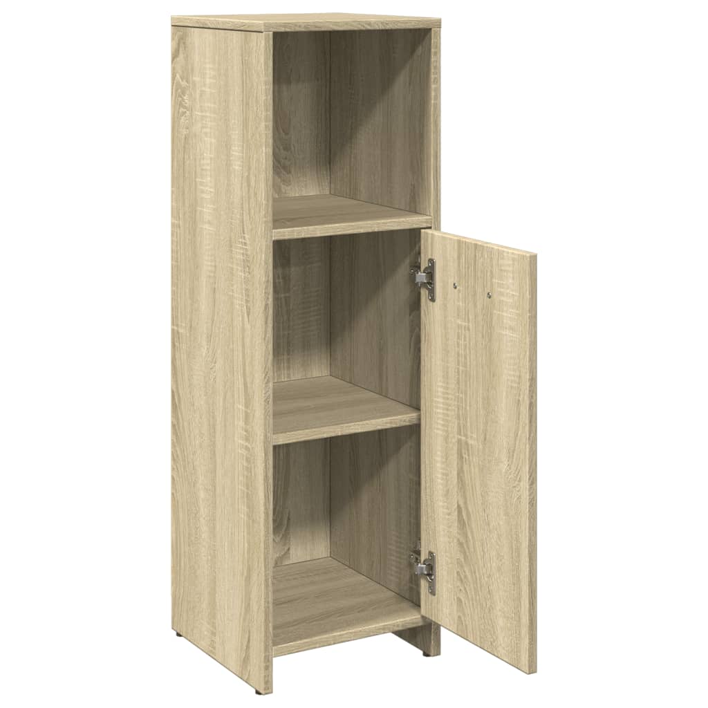 Bathroom Cabinet Sonoma Oak 30x30x95 cm Engineered Wood