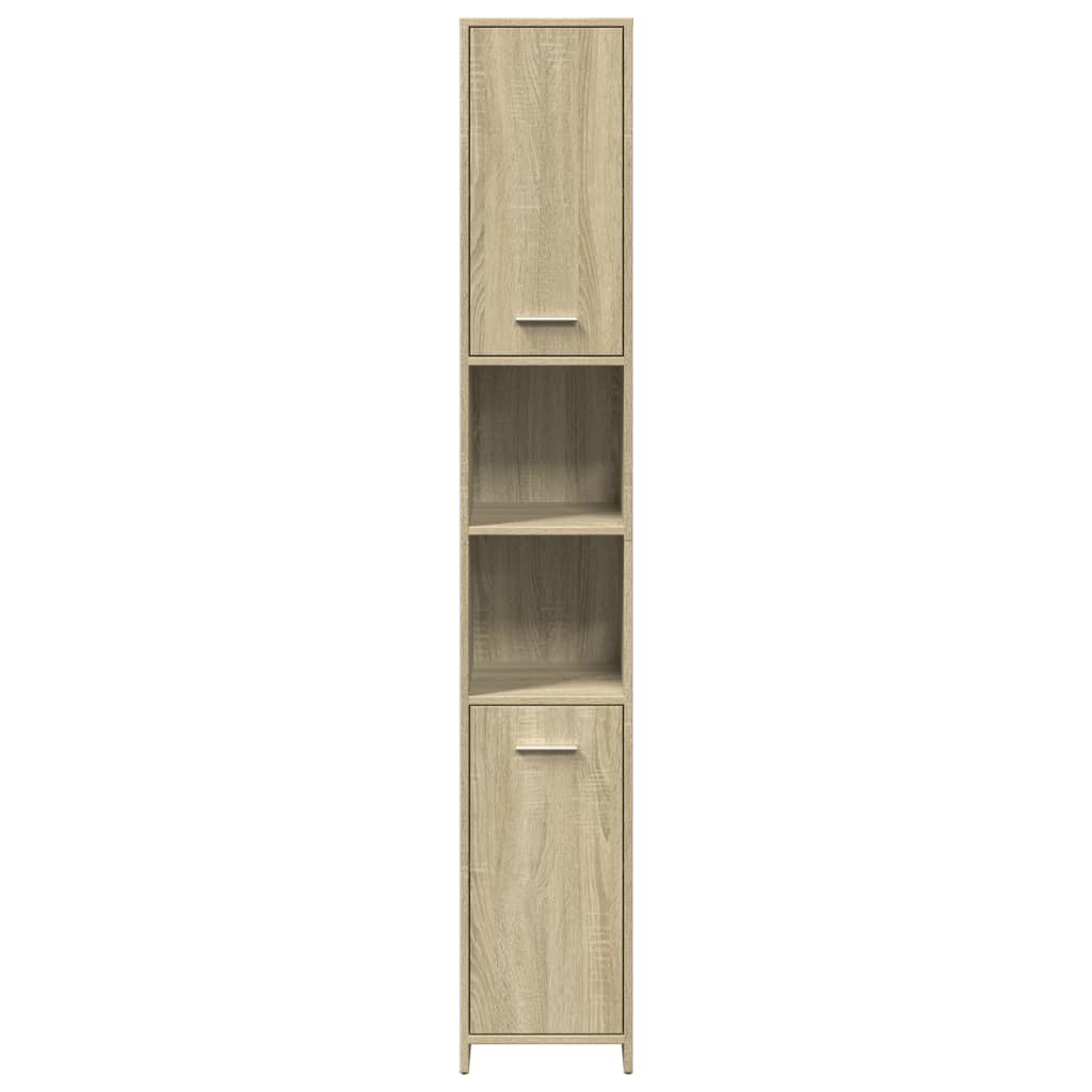 Bathroom Cabinet Sonoma Oak 30x30x183.5 cm Engineered Wood