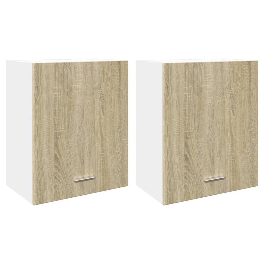 Wall Mounted Cabinets 2 pcs Sonoma Oak 50x31x60 cm Engineered Wood