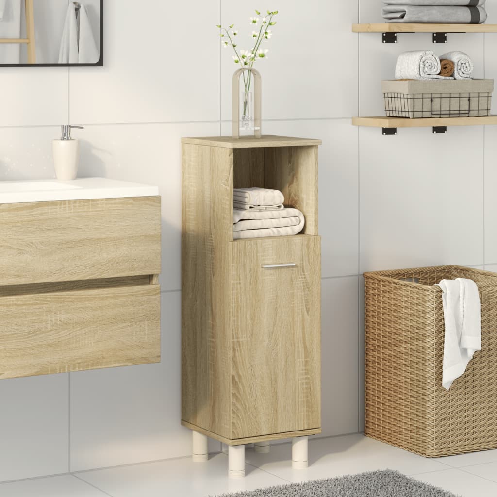 Bathroom Cabinet Sonoma Oak 30.5x30x95 cm Engineered Wood