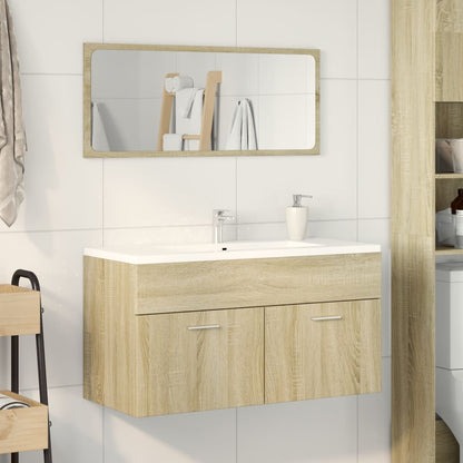 2 Piece Bathroom Furniture Set Sonoma Oak Engineered Wood