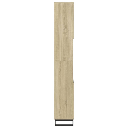 Bathroom Cabinet Sonoma Oak 30x30x190cm Engineered Wood