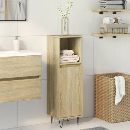 Bathroom Cabinet Sonoma Oak 30x30x100 cm Engineered Wood