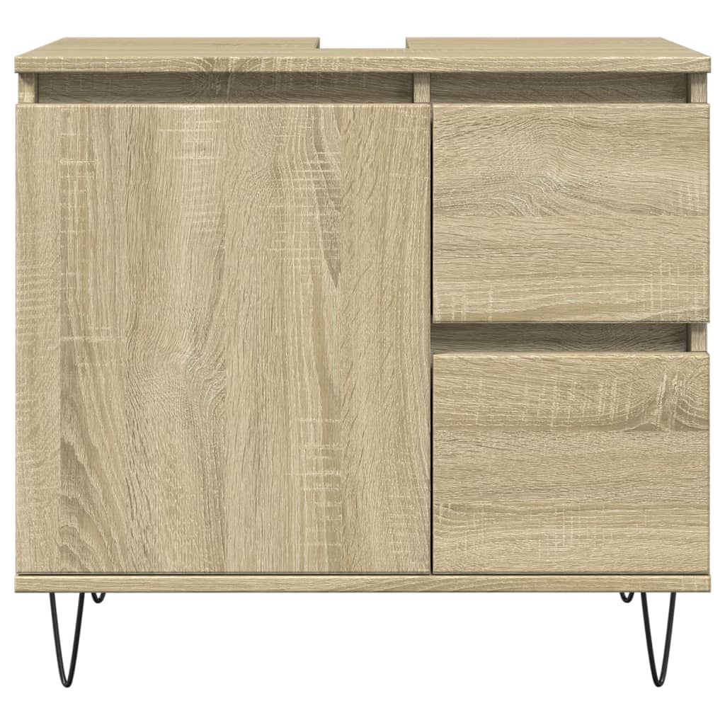 Bathroom Cabinet Sonoma Oak 65x33x60 cm Engineered Wood