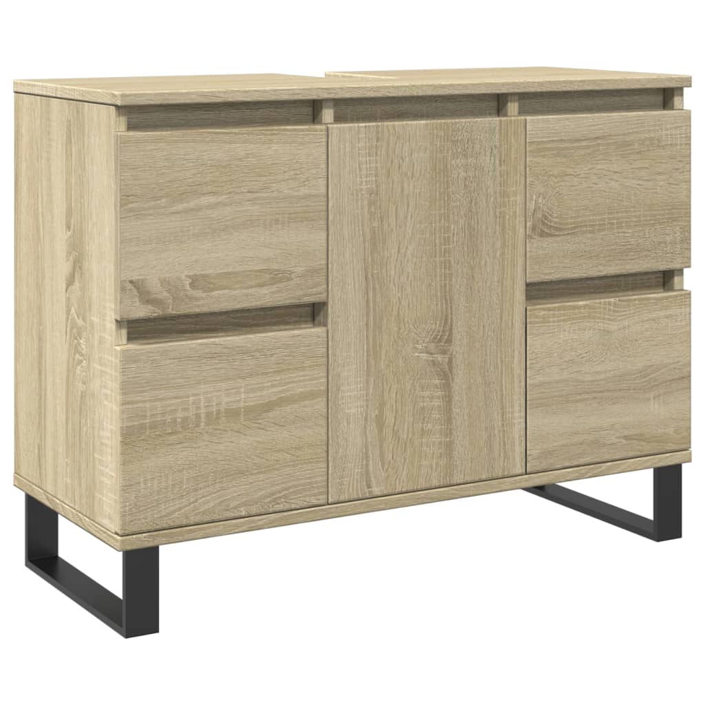 Bathroom Cabinet Sonoma Oak 80x33x60 cm Engineered Wood