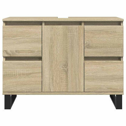 Bathroom Cabinet Sonoma Oak 80x33x60 cm Engineered Wood