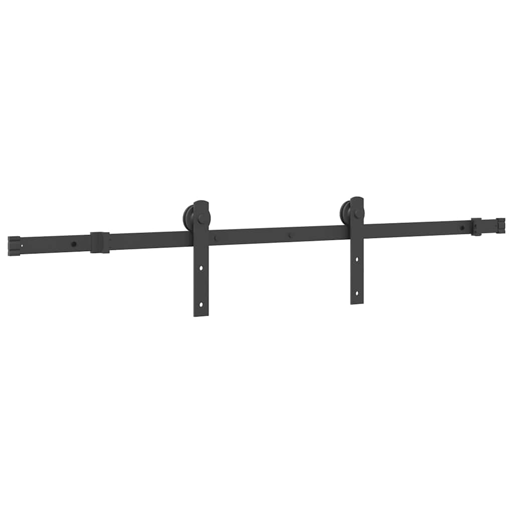 Sliding Door Hardware Kit 152 cm Steel Black