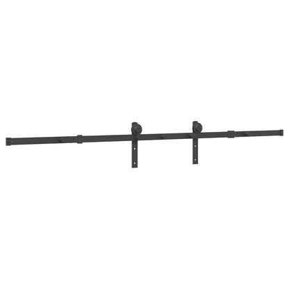 Sliding Door Hardware Kit 213 cm Steel Black