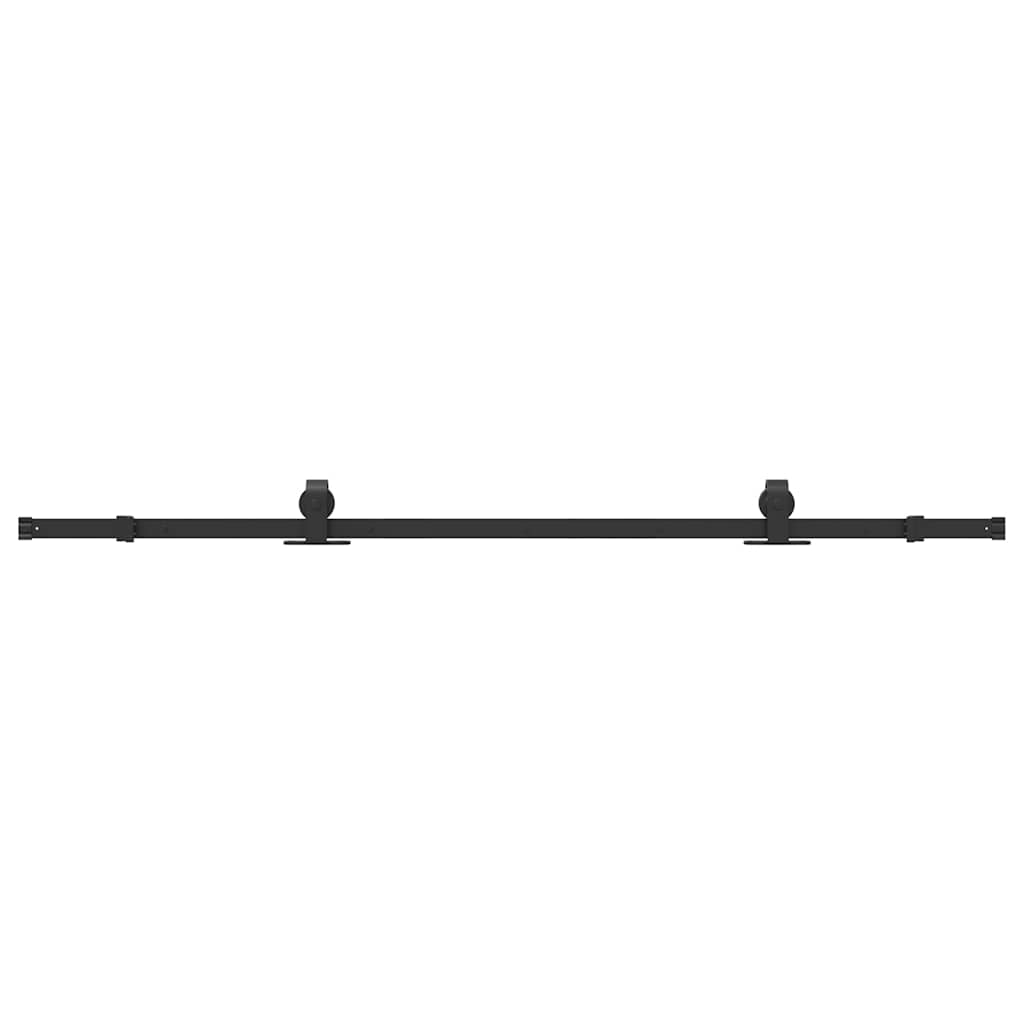 Sliding Door Hardware Kit 200 cm Steel Black