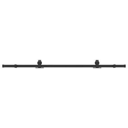 Sliding Door Hardware Kit 200 cm Steel Black