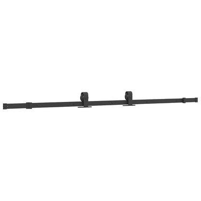 Sliding Door Hardware Kit 200 cm Steel Black