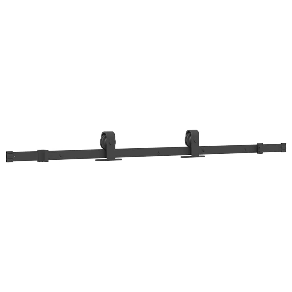 Sliding Door Hardware Kit 152 cm Steel Black