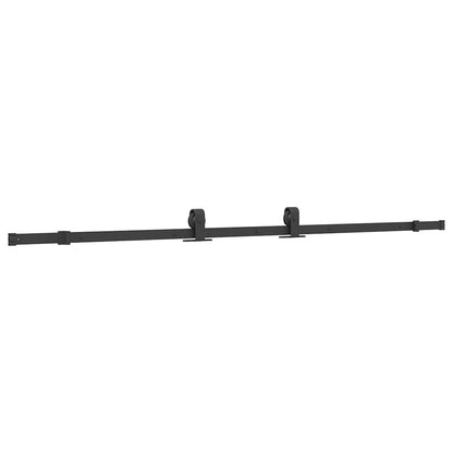 Sliding Door Hardware Kit 213 cm Steel Black