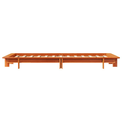 Bed Frame without Mattress Wax Brown 90x200 cm Solid Wood Pine