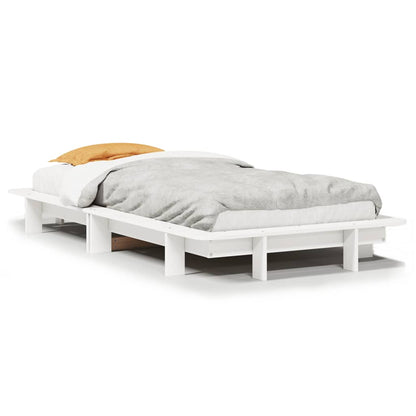 Bed Frame without Mattress White 90x190 cm Single Solid Wood Pine