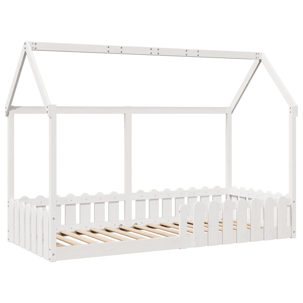 Kids' House Bed Frame without Mattress White 90x190 cm Single