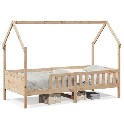 Kids' House Bed Frame without Mattress 80x200 cm Pine