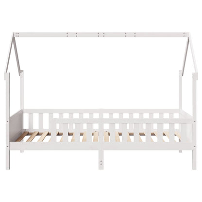 Kids' House Bed Frame White 90x190 cm Solid Wood Pine