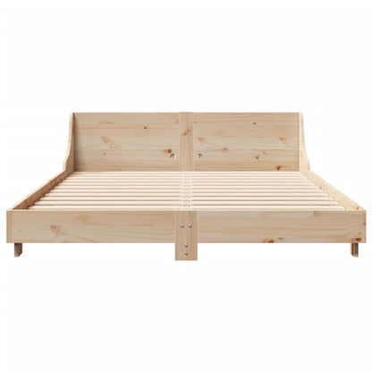 Bed Frame without Mattress 120x190 cm Small Double Solid Wood Pine