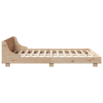 Bed Frame without Mattress 120x190 cm Small Double Solid Wood Pine