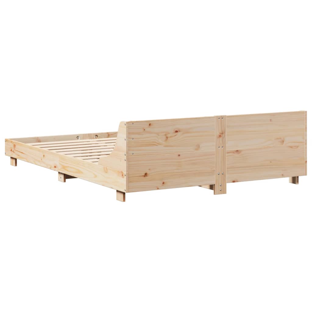 Bed Frame without Mattress 120x190 cm Small Double Solid Wood Pine