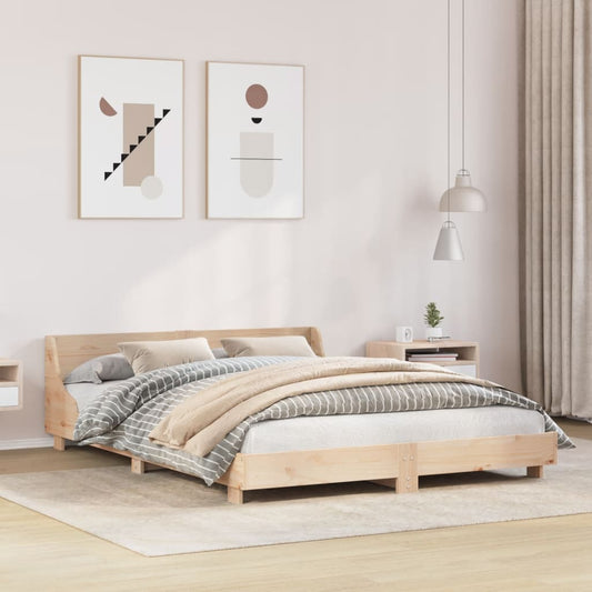 Bed Frame without Mattress 120x190 cm Small Double Solid Wood Pine